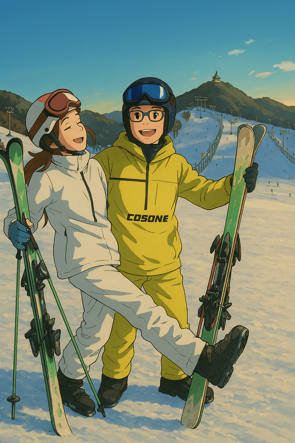 nanshan best skiing couple